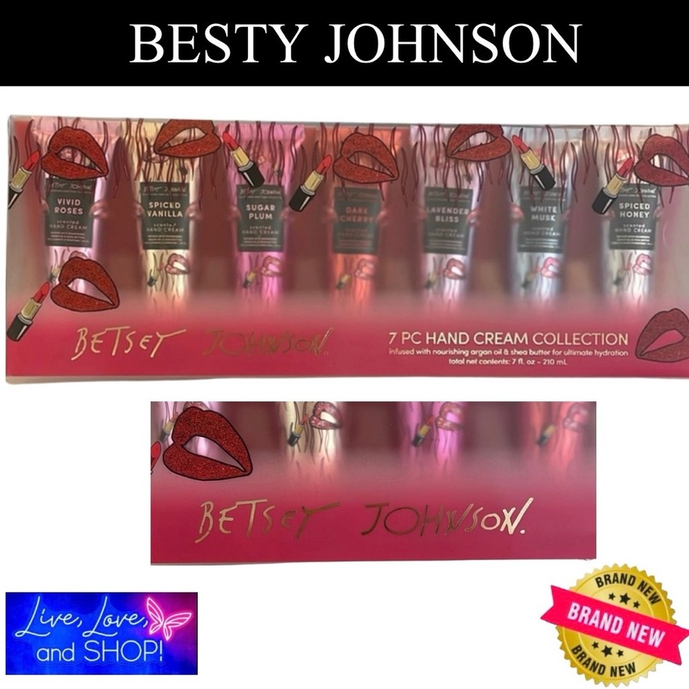 BETSEY JOHNSON 7 Piece Hand Cream Collection, NIP